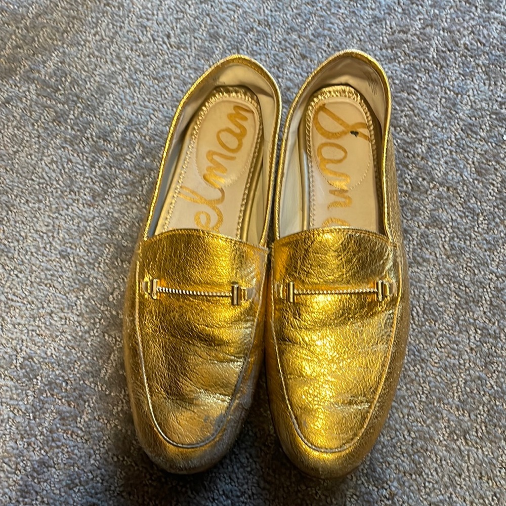 Gold Sam Edelman Loafers